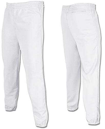 Joe's USA Youth Baseball Softball Pull Up Pants- X-Large-White