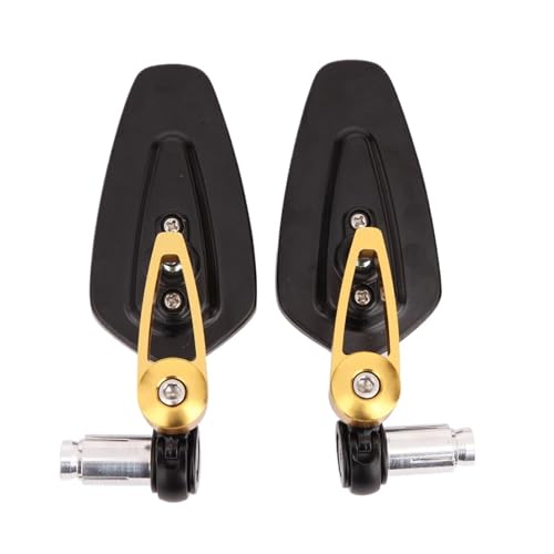 Espejo moto lateral amarillo para rutas urbanas y curvas en Yamaha MT-07 y FZ-07