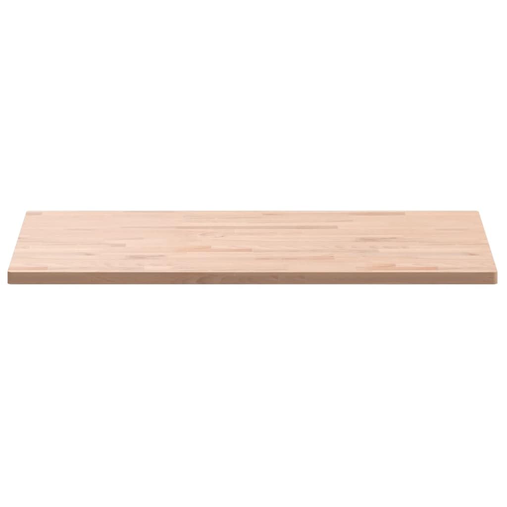 Tablero de lavabo de madera de haya maciza de 100 x 60 x 2,5 cm, encimera de madera de haya para baño, encimera de lavabo de madera maciza con esquinas redondeadas
