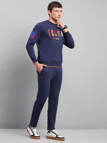 Image of Monte Carlo Mens Regular Fit Self Designed Collar Full Sleeve Winter Tracksuit | Men Track Suit | Stylish Sportswear Set with Jacket and Lower | Activewear Set For Men's (Pack Of 1)