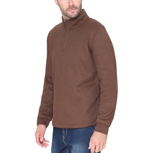Men’s Bonded Fleece Lined Body Lined Quarter Zip Pullover Top3