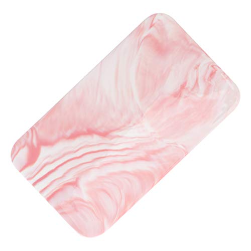 HEMOTON 12インチ大理石菓子スラブノンスティック天然大理石トレイキッチンパーティーや洗面化粧台 (ピンク)