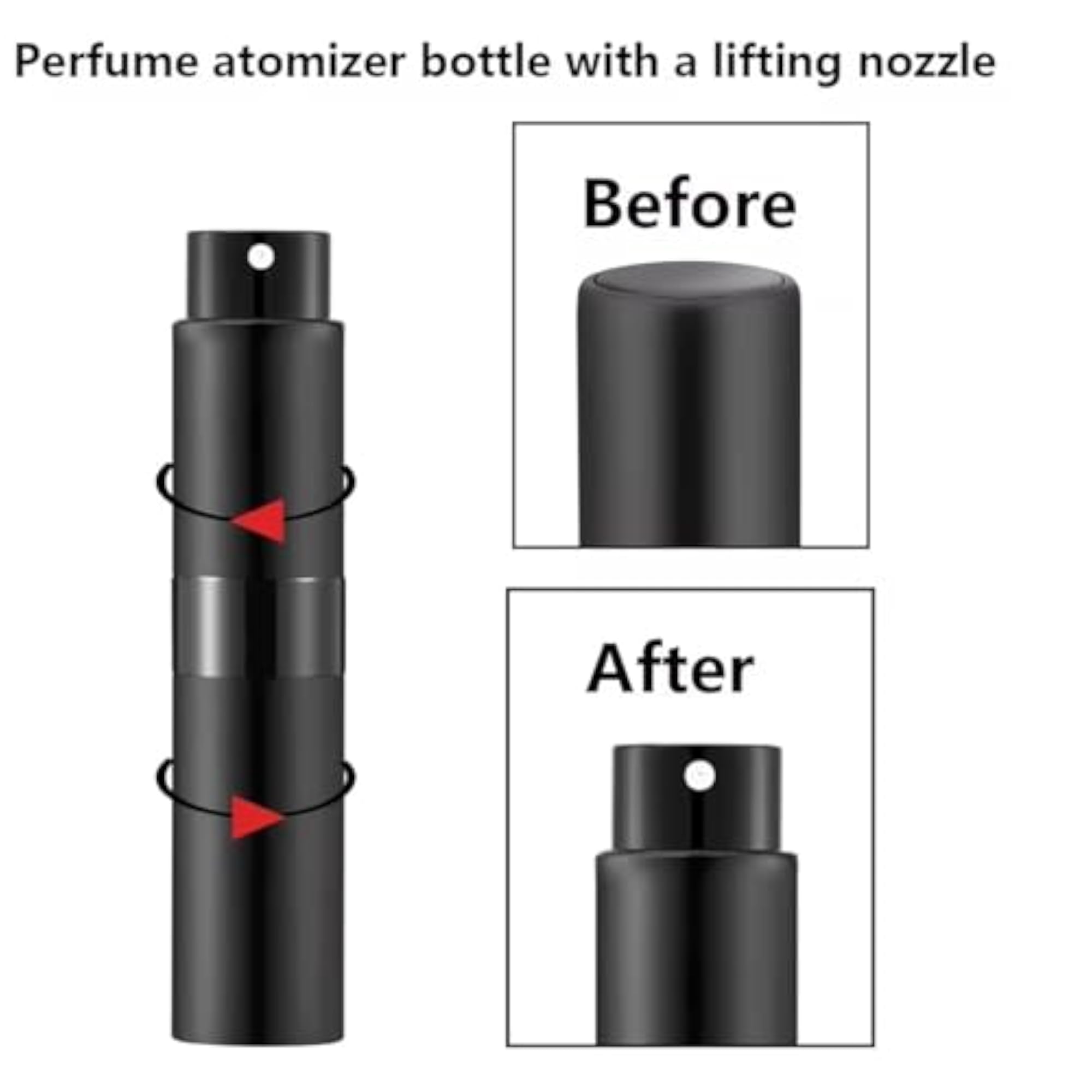 Empty Refillable Atomizer Spray Bottle, Portable Mini