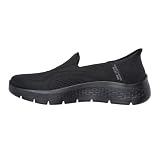 Skechers Damskie buty sportowe Go Walk Flex YaelSneaker, Czarne wykończenie tekstylne, 37.5 EU