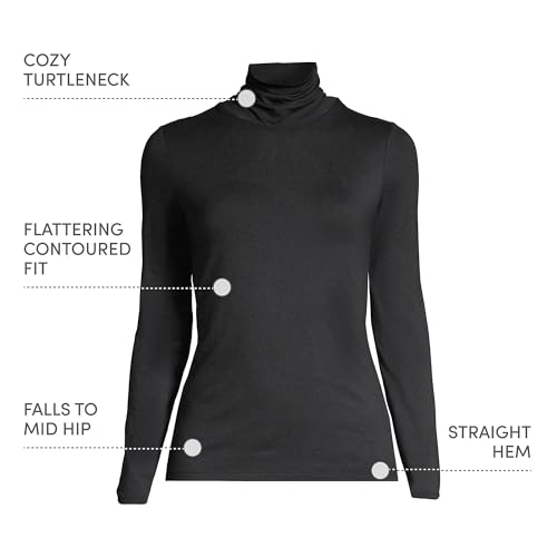 Image of Lands' End Lightweight Jersey Long Sleeve Turtleneck
