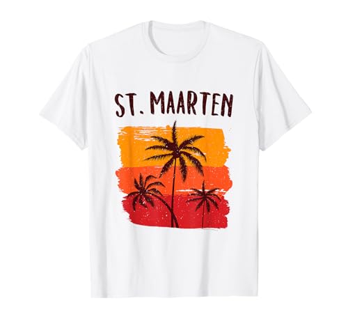 St. Maarten Retro Tropical Cruise Vacation Souvenir Graphic T-Shirt