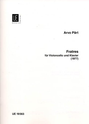 Particiones clásicas universales Edición Parte Arvo – Frastros – Violoncela & Piano Violonchelo