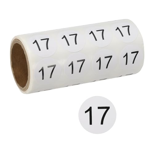 Autocollants numérotés 17 en vinyle durable PATIKIL : la qualité supérieure ronde