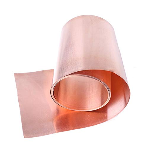 1 x Kupferblech-Rolle, Stärke 0,01 mm bis 1 mm (Größe 0,3 x 200 x 1000 mm, 1 Stück)