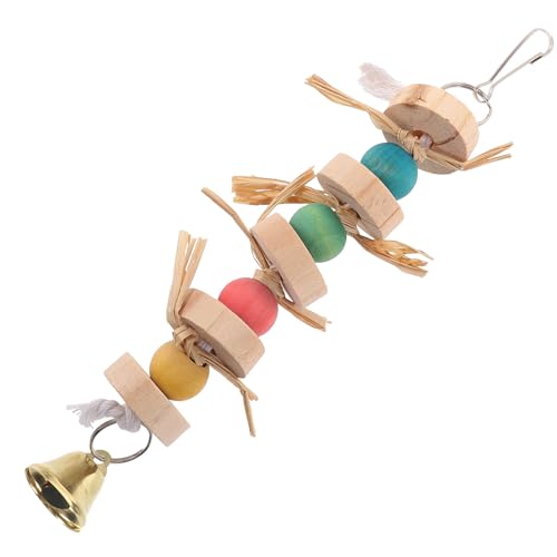 HIAKDOFT 鳥用咀嚼おもちゃ 吊り下げ式 かじり木 軽量 耐久性あり 鳥かご用インタラクティブ コザクラインコ ヨウム対応