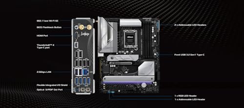 Image of ASRock B860 Live Mixer WiFi 6E LGA1851 DDR5 ATX Motherboard Intel Core Ultra Series 2 12+1+1+1+1 Power Phase PCIe 5.0 x16 Thunderbolt 4 Wi-Fi 6E DDR5 8666+ (OC) 3x M.2 (Gen5 /4) 2.5G LAN BIOS Flashback