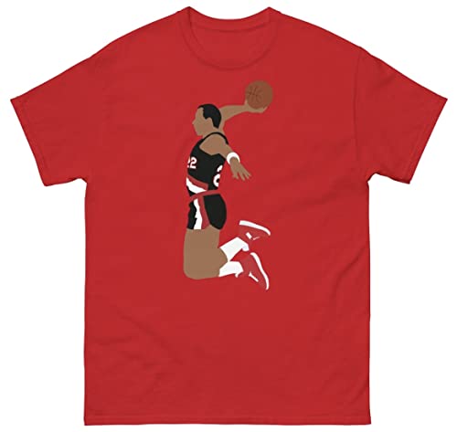 Clyde Drexler Dunk Portland T-Shirt (as1, Alpha, l, Regular, Regular, Red)