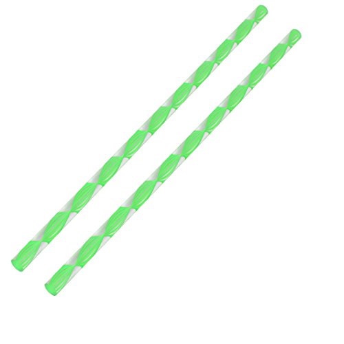 Aexit Twisted Green Electrical equipment Line Solid Acrylic Round Rod PMMA Bar 250mmx8mm 2pcs