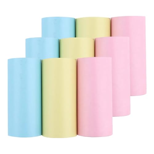 Rollos de térmico para cámara de niños, 9 Uds, 57x25mm, impresión de reemplazo de cámara para niños, proyecto de fotografía, impresión de fotos