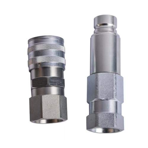 DUCRES 7246790 Male & Female Flat Face Coupler Kit Compatible With Bobcat 542 653 751 853 963 B100 B200 B250 BL275 319 7246777