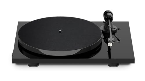 Pro-Ject E1 AT3600L Phono Turntable with Internal Phono Preamp - Plug & Play, AT3600L Element, Resonance Limiter - Black