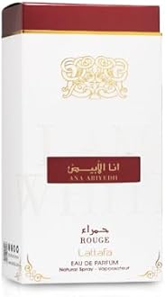 Lattafa Perfumes Ana Abiyedh Rouge for Unisex Eau de Parfum Spray, 2.0 Ounce / 60 ml