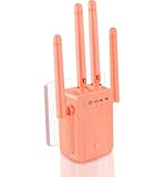 Amplificador de sinal WiFi para casa: repetidor de Internet de longo alcance cobre até mais de 45 dispositivos e 8470 m² para apartamento porão escritório casa (salmão 3GG)
