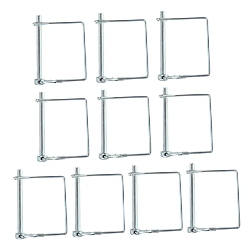 OFFSCH 10pcs Heavy Duty Square Lock Pins Carbon Steel Trailer Coupler Lock Arch Pin for Farm Trailer Jack Wheel Easy to Handle