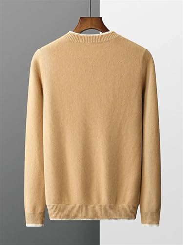 Mens 100 Percent Merino Wool Sweater Lightweight Long Sleeve Knitted Pullover Business Casual Sweater3