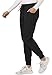 HeartSoul Women's Medical Scrub Jogger Pants Contemporary fit Drawstring Waistband Jogger with 5 Pockets - HS030, L, Black