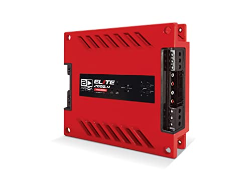 4-Ch. Vehicle Audio Bass Amplifier - 500 Watts High-Powered Mono Bass Amplifier w/Subsonic Filter and Low Pass Filter Stable at 2 ohm, LED Indicators, Sound Specialization, Red - Banda 2000.42OHMRED