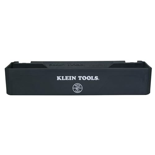 KLEIN TOOLS BC701SL Tray Module Rail System Attachment, 25-Pound Load Rating, Catch All Tray, Weather-Resistant Modular Storage for Man Lifts, Scissor Lifts, and Elevated Work Platforms