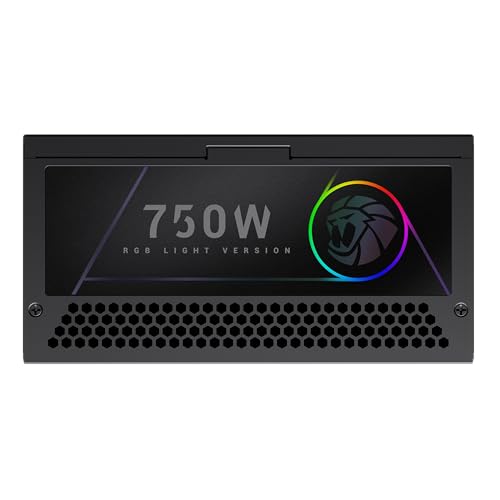RGB 750G Alimentatore PC 750W Full Modulares, 80 Plus Gold, LLC + DC-DC, ARGB Sync, Condensatori giapponesi, ventola ARGB FDB da 140 mm, 9 funzioni di protezione, colore: Nero - Alimentatore - Immagine 5