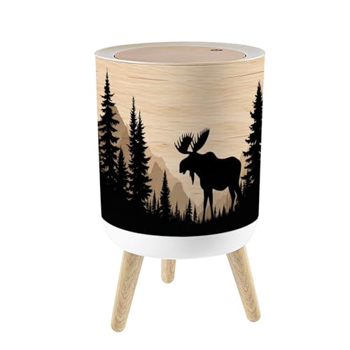 Caneca de basura pequeña con tapa capacidad 1.8 galones