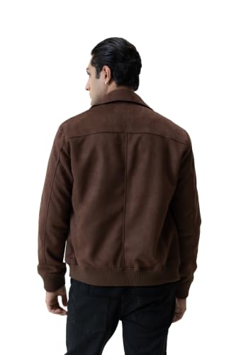 Rev & Co Faux Suede Jacket Brown - Image 4
