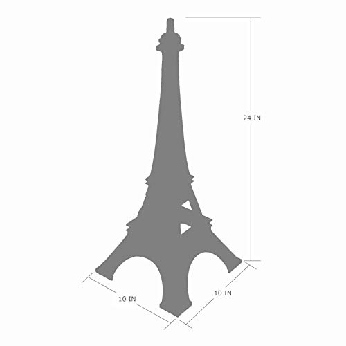 allgala 24" Eiffel Tower Statue Decor Alloy Metal, Silver