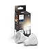 Price comparison product image Philips Hue New White Smart LED Light Bulb 2 Pack [GU10 Spot] with Bluetooth Works with Alexa, Google Assistant, Apple Homekit for Indoor Home Lighting