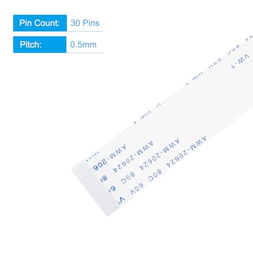 Cable plano flexible FFC tipo B de 30 pines, 0,5 mm de paso y 400 mm 3