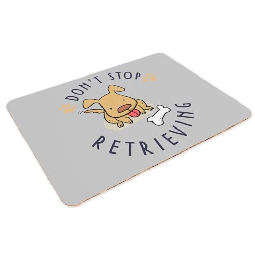 Sets de table souples dessous en liège napperons gris grand format 39,5x28,5 cm lot de 4 - 3