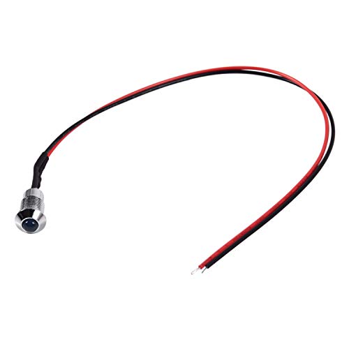 Vjsujehgy 8Mm 12V Coche LED Dash Panel Piloto Luz de Advertencia LáMpara Indicadora Azul