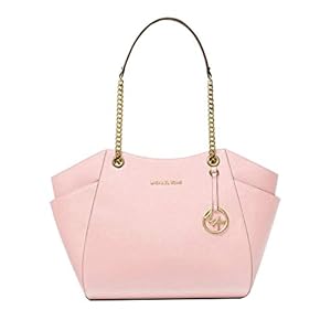 Michael-Kors-Womens-Jet-Set-Travel-Saffiano-Leather-Chain-Shoulder-Tote-Powder-Blush-Large Michael Kors Women's Jet Set Travel Saffiano Leather Chain Shoulder Tote, Powder Blush, Large