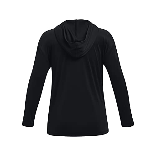 Under Armour Girls' Tech Graphic Long-Sleeve Hoodie , Black (001)/Quirky Lime , Youth Large #TOP1