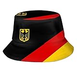 KJHBVND Deutschland Bucket Hat Flagge Hut Eimer BRD Fischerhut für Outdoor, Deutschland 07, Einheitsgröße