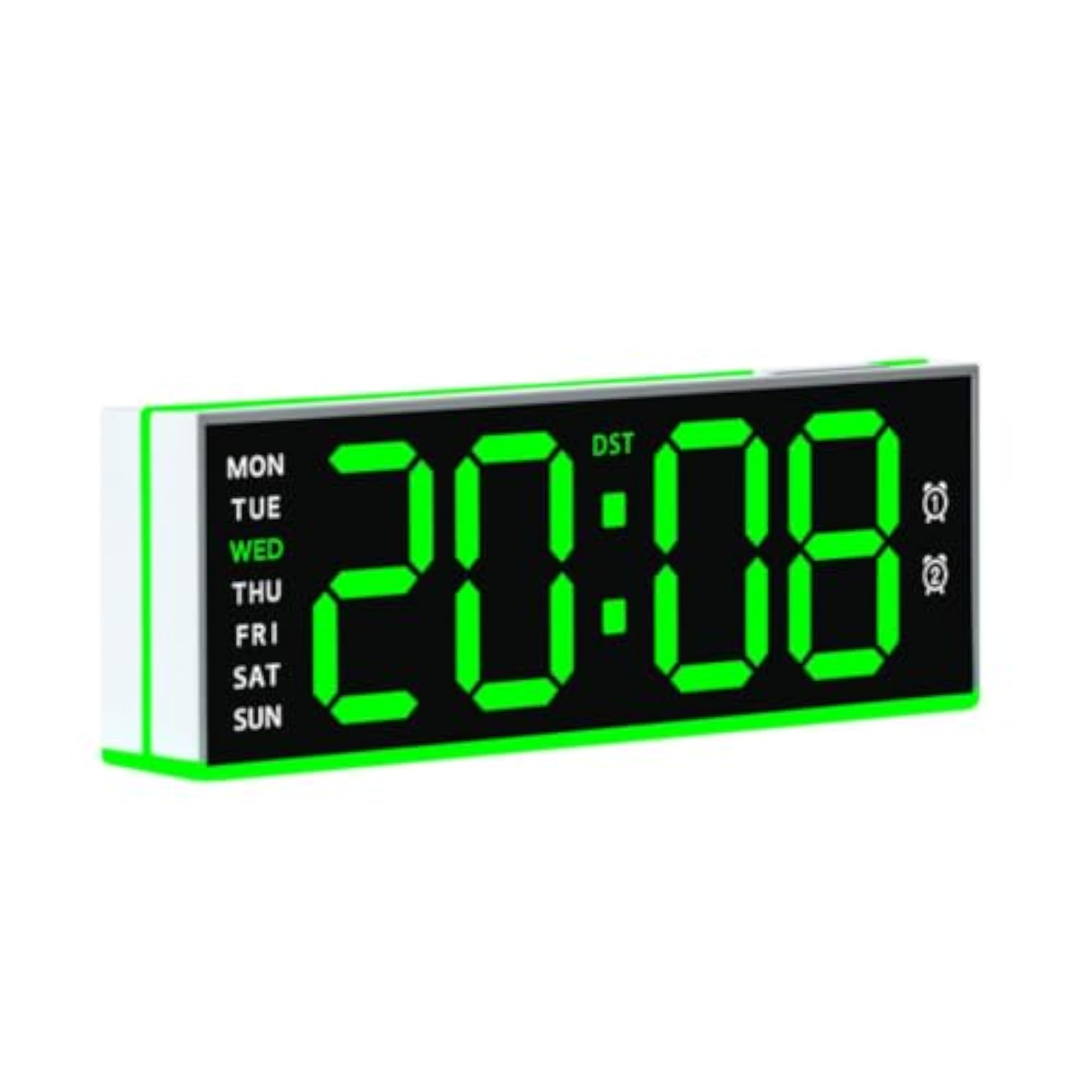 Large Numbers Digital Clock with Edge Lighting, Easy-to-Read Alarm Clock
