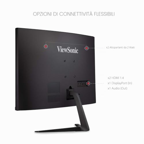 VX3218-PC-MHD - Gaming - monitor LED - curvo - 32"- 1920 x 1080 Full HD (1080p) @ 165 Hz - VA - 300 cd/m² - 4000:1-1 ms - 2xHDMI - Monitor - Immagine 6