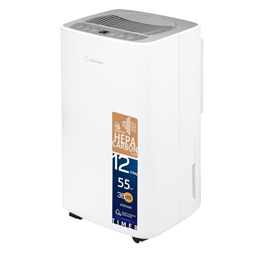 Turbionaire SENSO 12 SG Clean Luftentfeuchter & Luftreiniger – 12L/24h, HEPA + Aktivkohlefilter, 120 m³/h, 2L Tank, LED-Display, Timer, Leise 36dB, Energieeffizient Turbionaire SENSO 12 SG Clean Luftentfeuchter & Luftreiniger – 12L/24h, HEPA + Aktivkohlefilter, 120 m³/h, 2L Tank, LED-Display, Timer, Leise 36dB, Energieeffizient