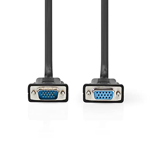 Nedis - Cavo Vga Vga Maschio - Vga H Femmina, 5,0 M, Colore: Nero