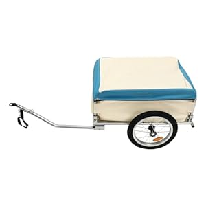 Fietsfiets, cargo-trailer, transportaanhanger, draagvermogen 50 kg, voor winkelen, levensmiddelen, stands en verhuizingen