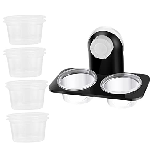 GALPADA 1 Set Suction Cup Reptile Feeding Bowls with Transparent and Food for Bearded Dragons Lizards Frogs and Tortoises Easy Pets