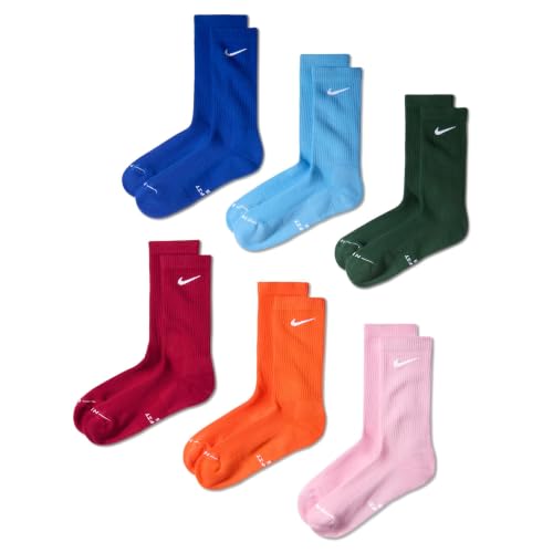 Image of Nike Adult Dri-FIT Everyday Elevated Crew Socks (6-Packs) | Mens and Womens