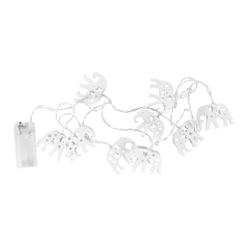 ASAKKURA Batteriebetriebene Led Elefanten Lichterkette Metallische 10 Led Dekorative Hängeleuchte Warmweiß Lichtarrangement Für Hochzeit Und Raumdeko