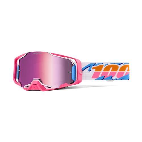 Lunettes de natation verres miroir rose 100% Armega antibuée