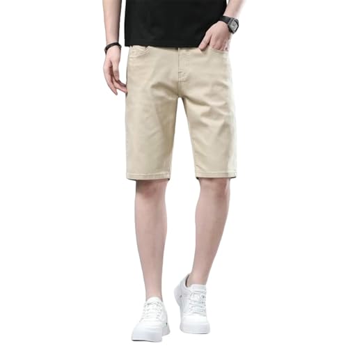 Short d'été fin pour homme avec coupe droite ajustée et cinq poches pratiques
