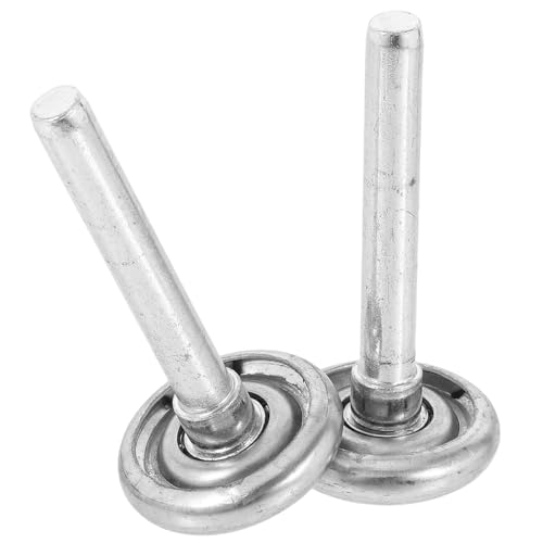 Angoily Rodillos Metálicos para Puerta de Garaje Enrollable, Kit de Herrajes 2 Piezas con Vástago de Acero al Carbono, Silenciosos, Compatibles para Reparación y Reemplazo Seguro