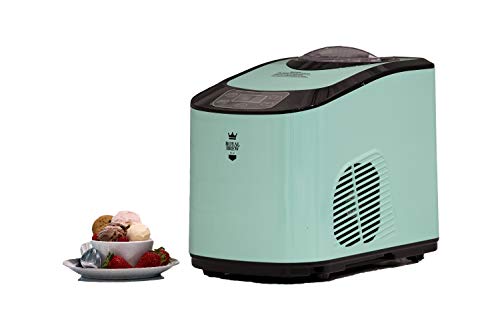 Royal Brew Ice Cream Maker 1.5 Quart Upright Stainless Steel Frozen Yogurt, Sorbet and Gelato Machine with Built-In Compressor (Mint Green)